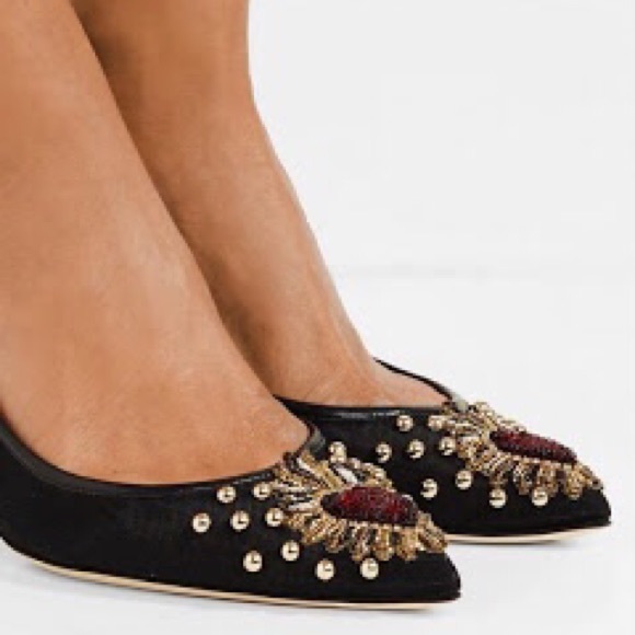 Dolce &Gabbana Lori leather embellished mesh pump - Picture 5 of 12